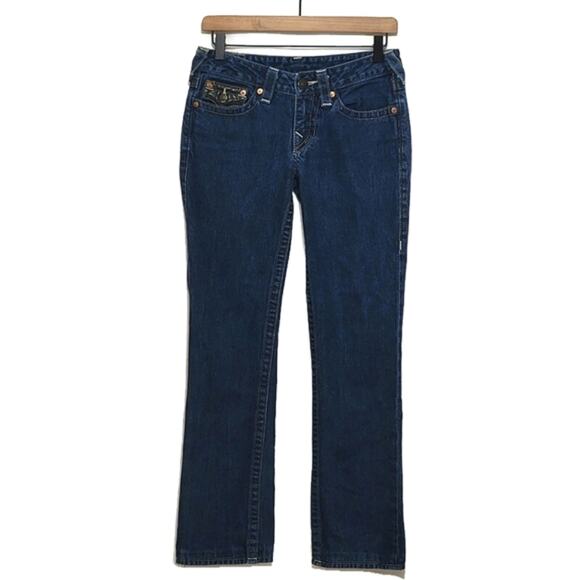 True Religion Billy Straight Leg Jeans Vintage 2008 Made in USA Y2K Leather 26